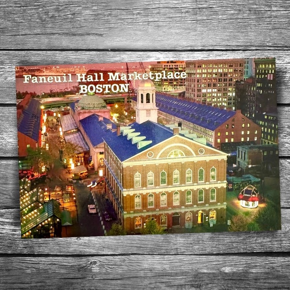 Evening at Faneuil Hall Marketplace Boston Massachusetts Postcard - Picture 4 of 6